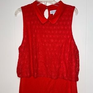 Lace collar tank